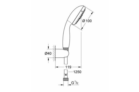 Купить Душевой набор Grohe Tempesta New   хром  27799001 фото №2