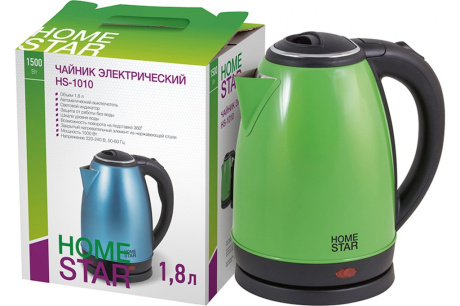 Купить Чайник HomeStar HS-1010 1.8 л  стальной  зеленый 003015 фото №6