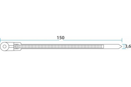 Купить Хомут кабельный под винт 3.6х150 нейл. черн.  уп.100шт  Rexant 07-0155 фото №8